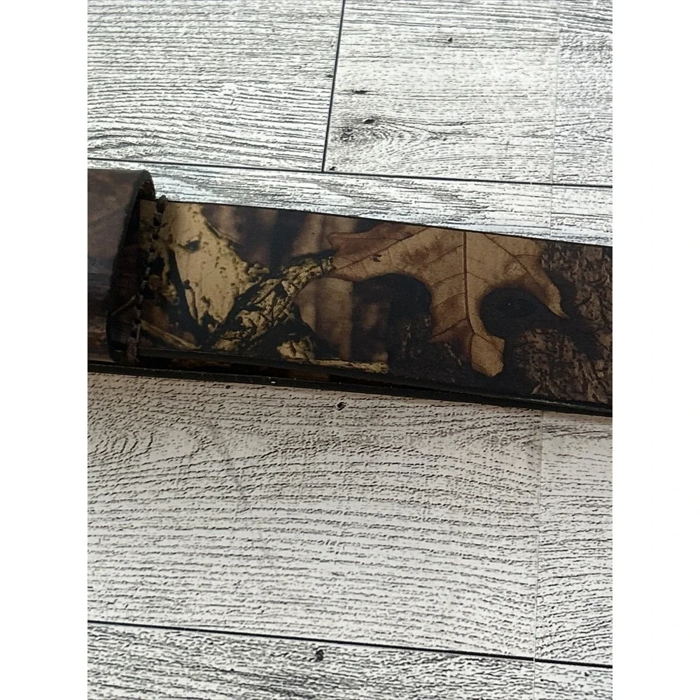 Camo Brown Genuine Leather 1402‎ Two Prong Work Belt - Men's XXL Size 52